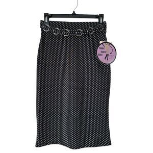 NWT Harper Los Angeles Chain Accent Pencil Skirt Black/White- Size M